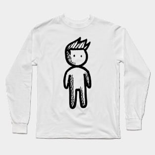 Stick figure man in black ink Long Sleeve T-Shirt